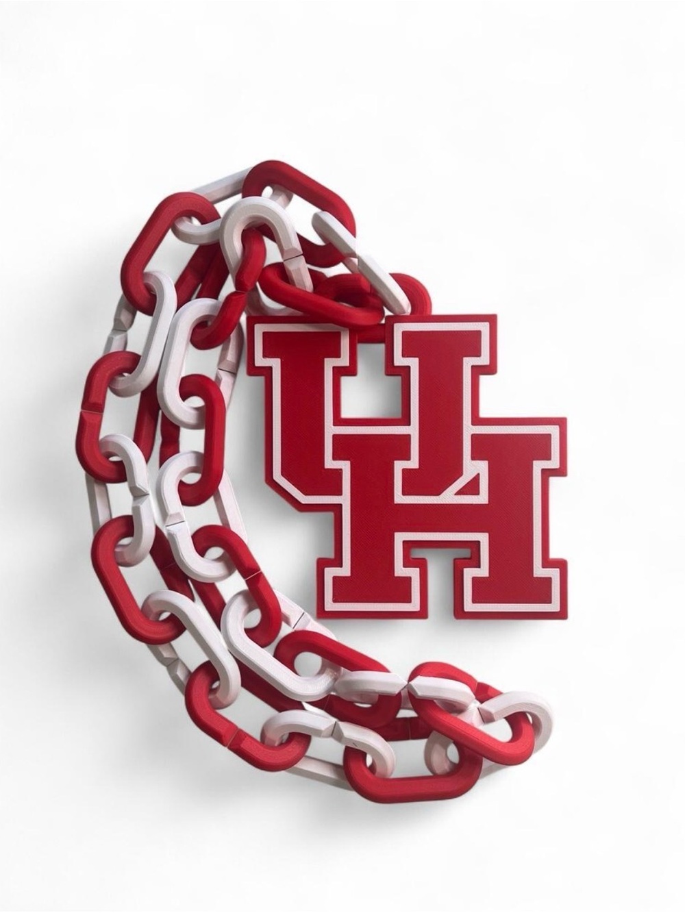 University of Houston Red & White Chain Logo Wall Accent